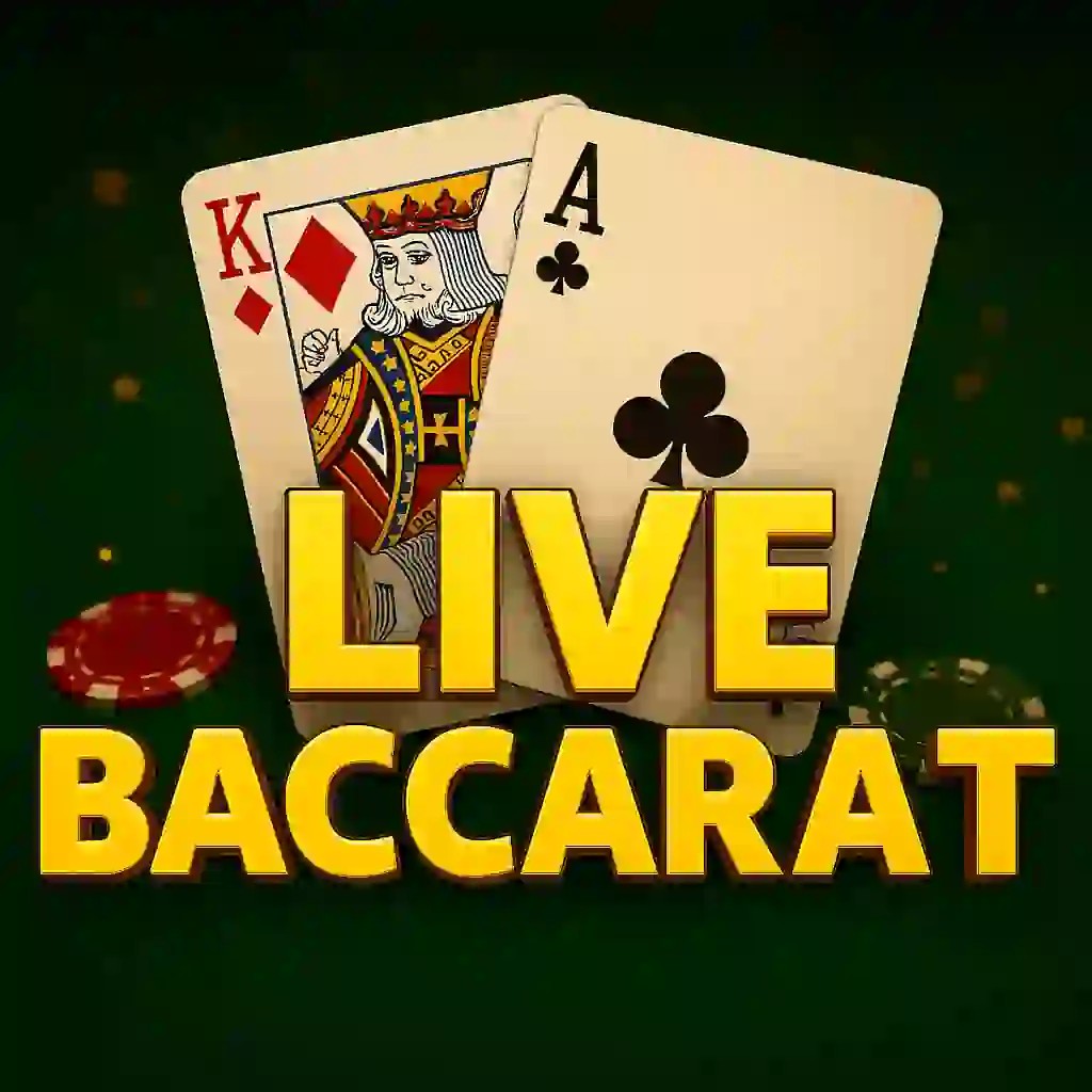 Live Baccarat slot icon by Evolution, available at Slotornado Casino