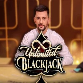 Unlimited Blackjack slot logo by Ezugi at Slotornado Casino